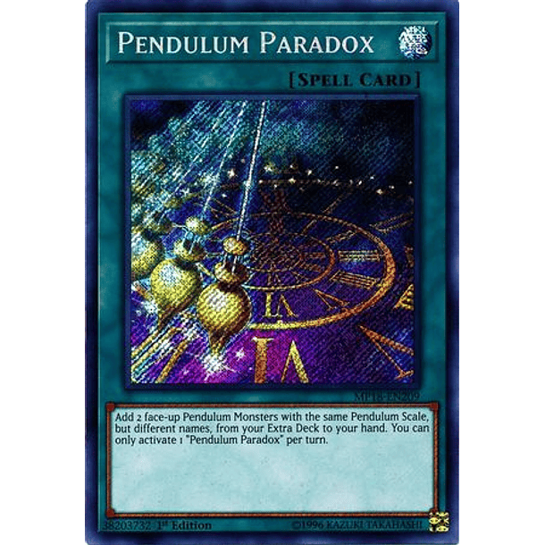 Pendulum Paradox - MP18-EN209 - Secret Rare