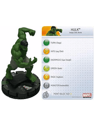 Hulk #014 Avengers Movie Marvel Heroclix (sin Tarjeta)