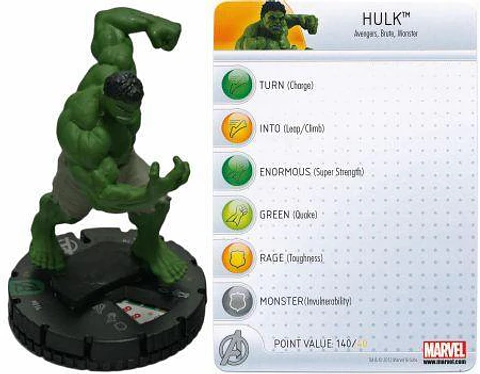 Hulk #014 Avengers Movie Marvel Heroclix (sin Tarjeta)
