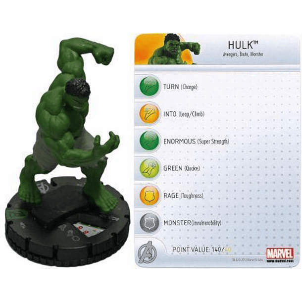 Hulk #014 Avengers Movie Marvel Heroclix (sin Tarjeta)