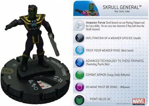 Skrull General #032 Avengers Movie Marvel Heroclix (sin tarjeta)