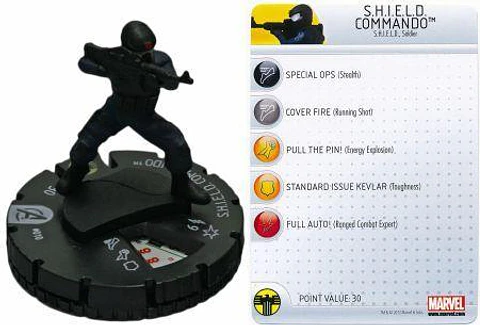 S.H.I.E.L.D. Commando #010 Avengers Movie Marvel Heroclix (sin tarjeta)