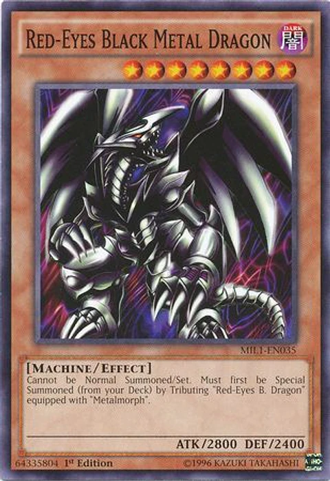 Red-Eyes Black Metal Dragon - MIL1-EN035 - Common 
