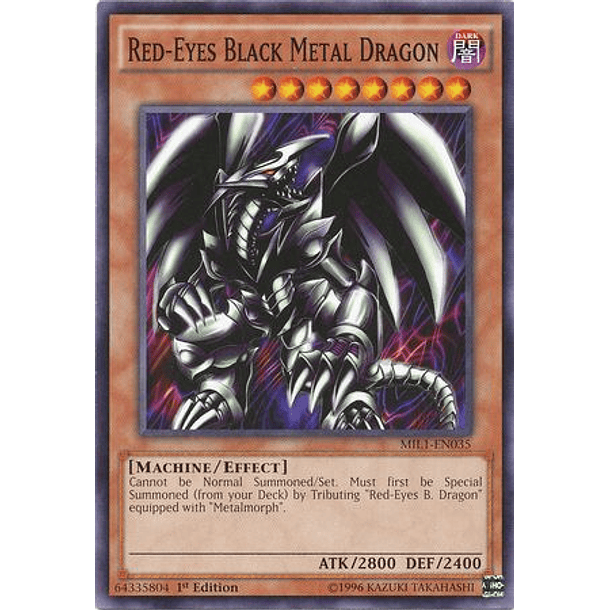 Red-Eyes Black Metal Dragon - MIL1-EN035 - Common 
