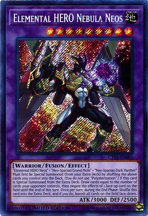 Elemental HERO Nebula Neos - CT15-EN001 - Secret Rare 