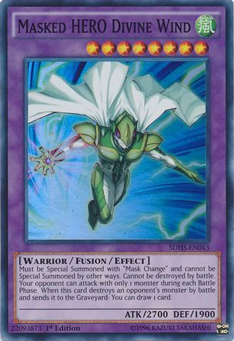 Masked Hero Divine Wind - SDHS-EN043 - Super Rare