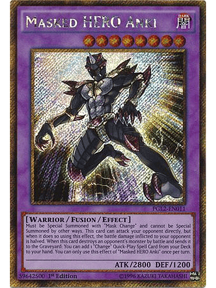Masked Hero Anki - PGL2-EN011 - Gold Secret Rare  