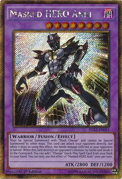 Masked Hero Anki - PGL2-EN011 - Gold Secret Rare  