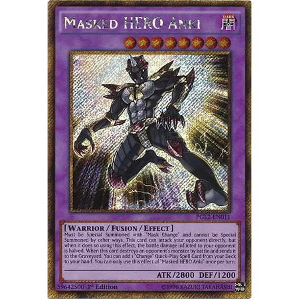 Masked Hero Anki - PGL2-EN011 - Gold Secret Rare  