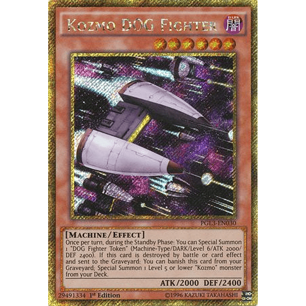 Kozmo DOG Fighter - PGL3-EN030 - Gold Secret Rare