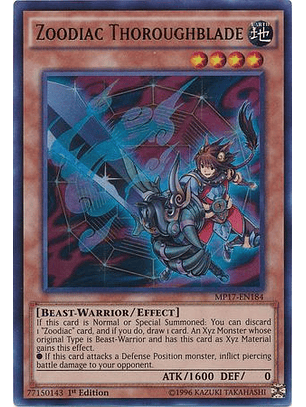 Zoodiac Thoroughblade - MP17-EN184 - Ultra Rare 