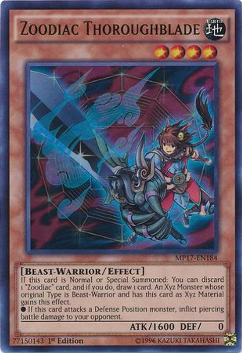 Zoodiac Thoroughblade - MP17-EN184 - Ultra Rare 