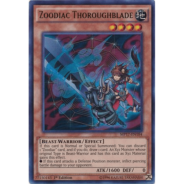 Zoodiac Thoroughblade - MP17-EN184 - Ultra Rare 