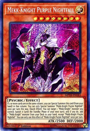 Mekk-Knight Purple Nightfall - MP18-EN183 - Secret Rare 1
