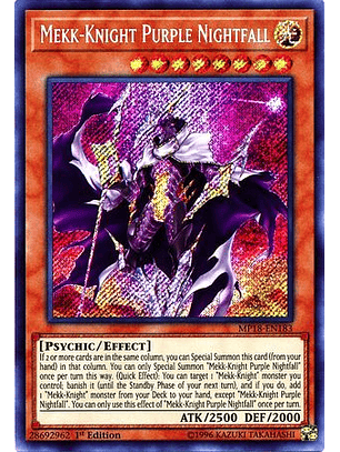 Mekk-Knight Purple Nightfall - MP18-EN183 - Secret Rare