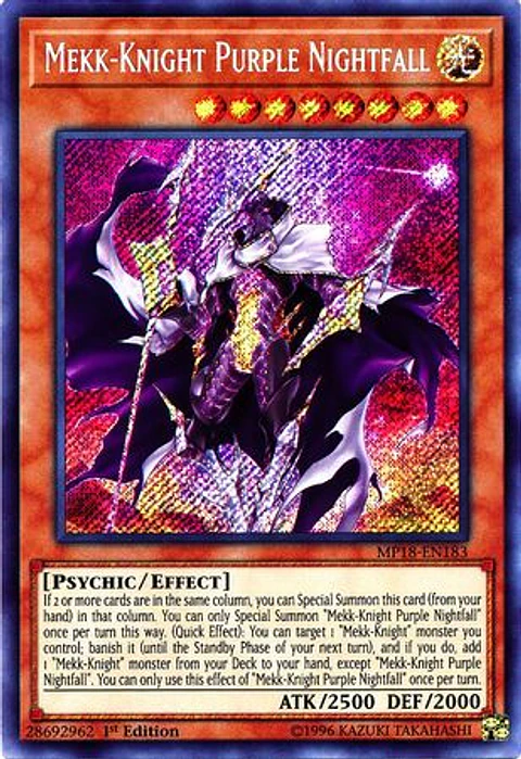 Mekk-Knight Purple Nightfall - MP18-EN183 - Secret Rare
