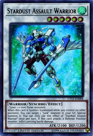 Stardust Assault Warrior - CT15-EN008 - Ultra Rare Limited Edition 1