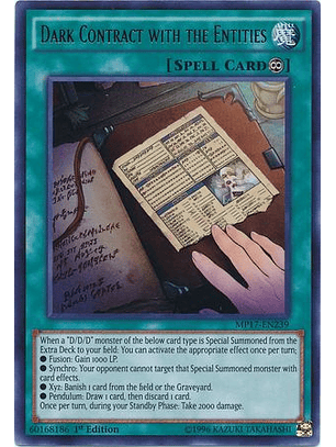 Dark Contract with the Entities - MP17-EN239 - Ultra Rare