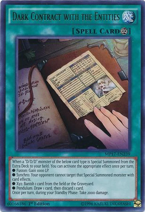 Dark Contract with the Entities - MP17-EN239 - Ultra Rare
