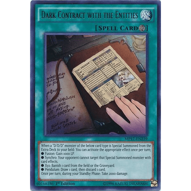 Dark Contract with the Entities - MP17-EN239 - Ultra Rare