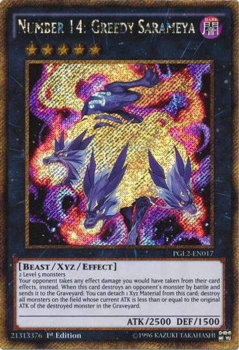 Number 14: Greedy Sarameya - PGL2-EN017 - Gold Secret Rare 