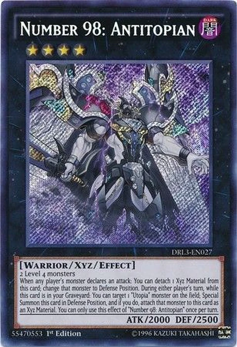 Number 98: Antitopian - DRL3-EN027 - Secret Rare 