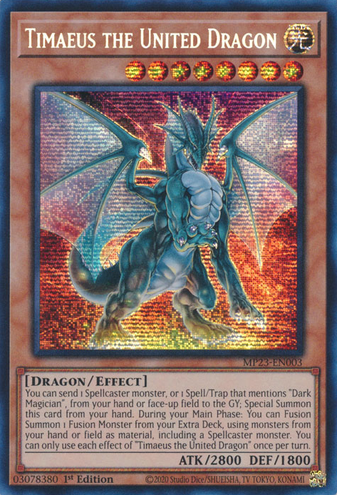 Timaeus the United Dragon - MP23-EN003 - Prismatic Secret Rare 1