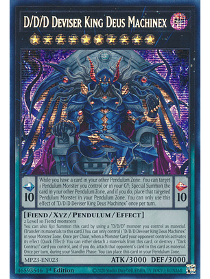 D/D/D Deviser King Deus Machinex - MP23-EN023 - Prismatic Secret Rare