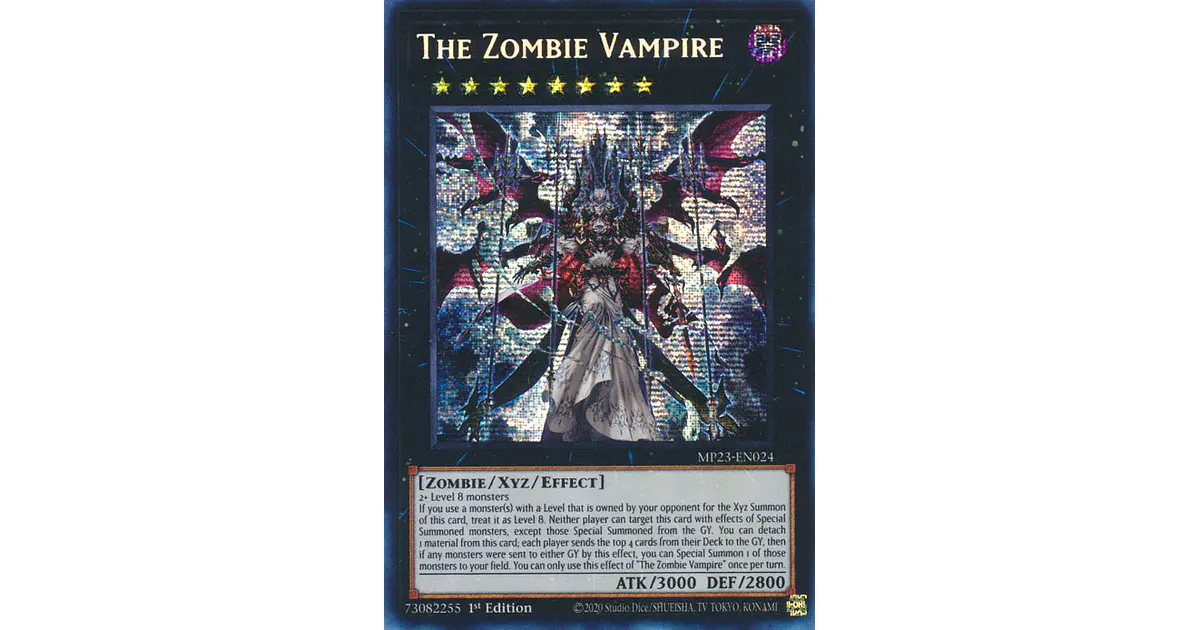 Yu-Gi-Oh! Zombie Vampire MP23-EN024 – Prismatic Secret Rare 1st Edition Sammelkarte