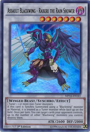 Assault Blackwing - Raikiri the Rain Shower - MP16-EN141 - Ultra Rare 1