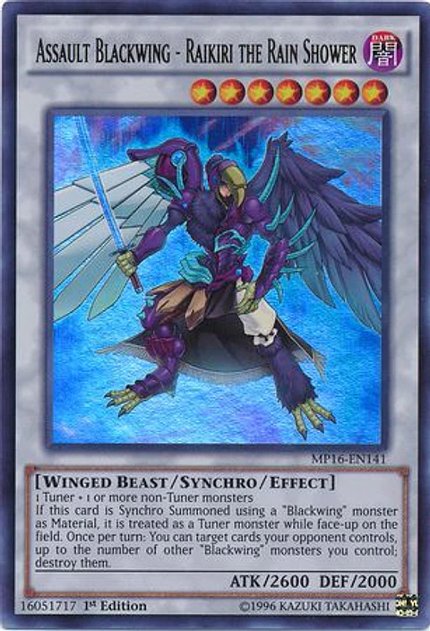 Assault Blackwing - Raikiri the Rain Shower - MP16-EN141 - Ultra Rare