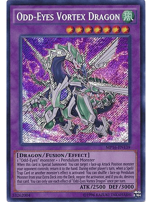 Odd-Eyes Vortex Dragon - MP16-EN139 - Secret Rare 