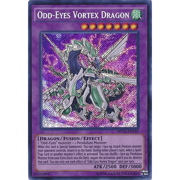 Odd-Eyes Vortex Dragon - MP16-EN139 - Secret Rare 