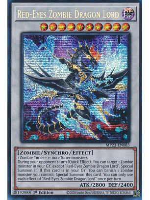 Red-Eyes Zombie Dragon Lord - MP23-EN083 - Prismatic Secret Rare