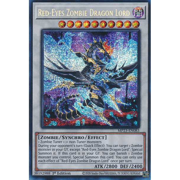 Red-Eyes Zombie Dragon Lord - MP23-EN083 - Prismatic Secret Rare