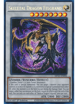 Skeletal Dragon Felgrand - MP23-EN084 - Prismatic Secret Rare 