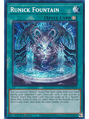 Runick Fountain - MP23-EN239 - Prismatic Secret Rare