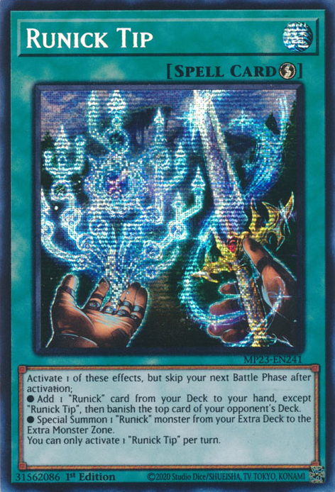 Runick Tip - MP23-EN241 - Prismatic Secret Rare  1