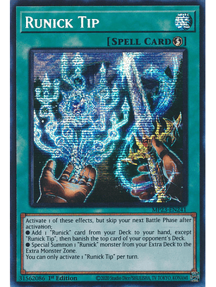 Runick Tip - MP23-EN241 - Prismatic Secret Rare 