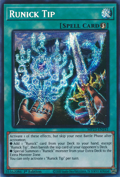 Runick Tip - MP23-EN241 - Prismatic Secret Rare 