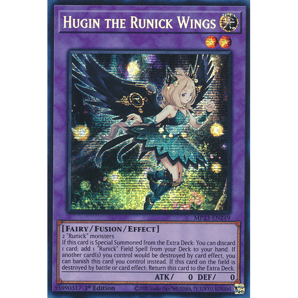 Hugin the Runick Wings - MP23-EN249 - Prismatic Secret Rare