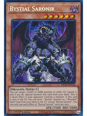 Bystial Saronir - MP23-EN158 - Prismatic Secret Rare 