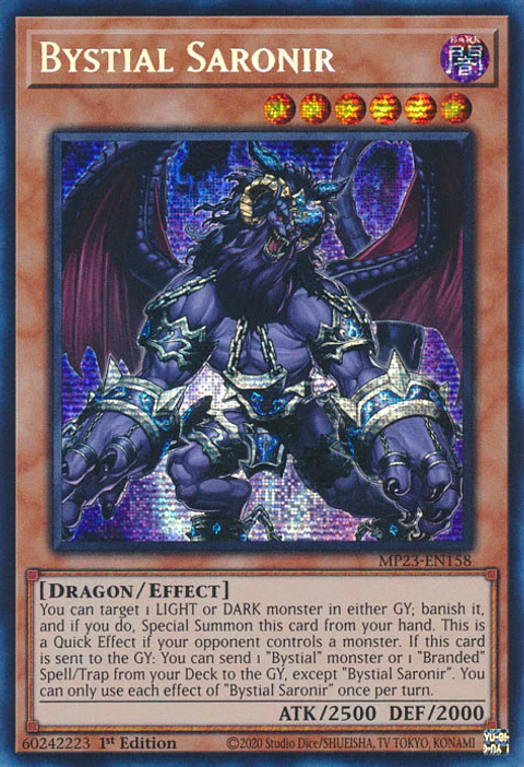 Bystial Saronir - MP23-EN158 - Prismatic Secret Rare 