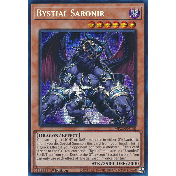 Bystial Saronir - MP23-EN158 - Prismatic Secret Rare 