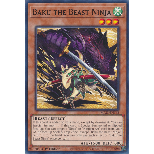 Baku the Beast Ninja - MP23-EN168 - Common 