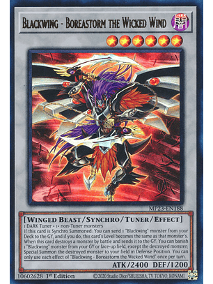 Blackwing - Boreastorm the Wicked Wind - MP23-EN188 - Ultra Rare
