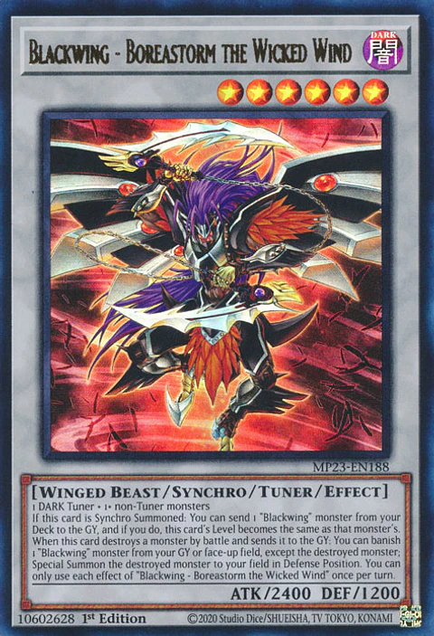 Blackwing - Boreastorm the Wicked Wind - MP23-EN188 - Ultra Rare