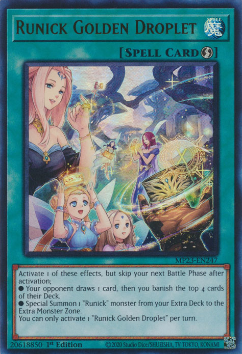 Runick Golden Droplet - MP23-EN247 - Ultra Rare 1