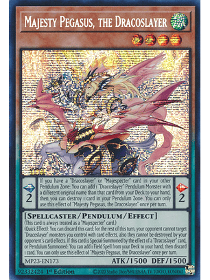 Majesty Pegasus, the Dracoslayer - MP23-EN173 - Prismatic Secret Rare