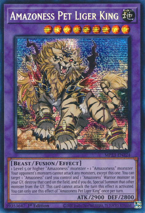 Amazoness Pet Liger King - MP23-EN224 - Prismatic Secret Rare 1